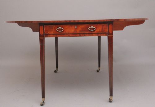 LARGE EARLY 19TH CENTURY INLAID MAHOGANY PEMBROKE TABLE - ADDITIONAL PHOTO 6