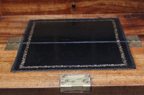 19TH CENTURY CAMPHOR WOOD SECRETAIRE MILITARY CHEST - ADDITIONAL PHOTO 3