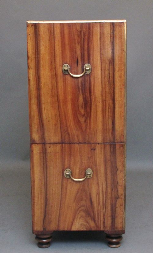 19TH CENTURY CAMPHOR WOOD SECRETAIRE MILITARY CHEST - ADDITIONAL PHOTO 10