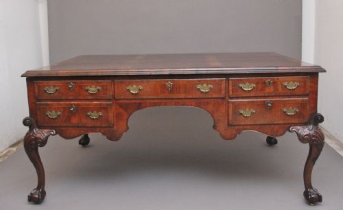 19TH CENTURY WALNUT PARTNERS DESK