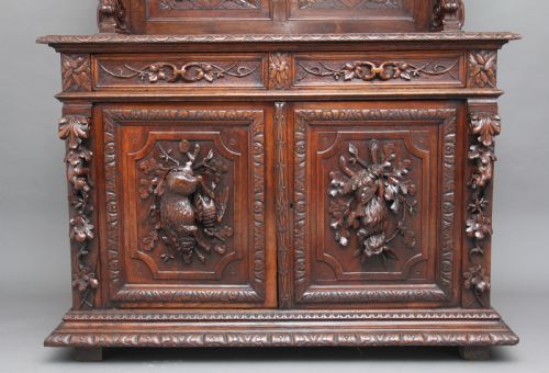 19TH CENTURY CARVED OAK BUFFET - ADDITIONAL PHOTO 2