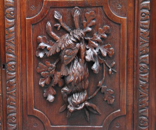 19TH CENTURY CARVED OAK BUFFET - ADDITIONAL PHOTO 9