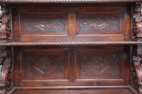 19TH CENTURY CARVED OAK BUFFET - ADDITIONAL PHOTO 11