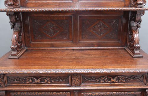 19TH CENTURY CARVED OAK BUFFET - ADDITIONAL PHOTO 13