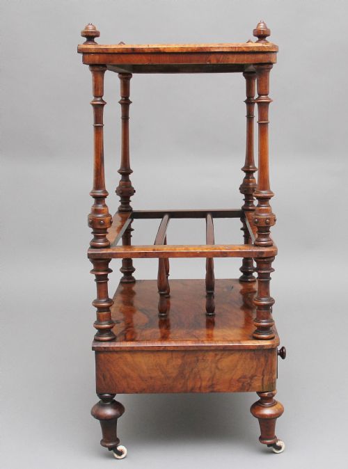 19TH CENTURY BURR WALNUT CANTERBURY - ADDITIONAL PHOTO 3