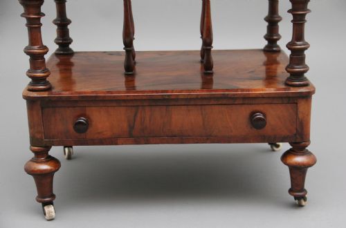 19TH CENTURY BURR WALNUT CANTERBURY - ADDITIONAL PHOTO 8
