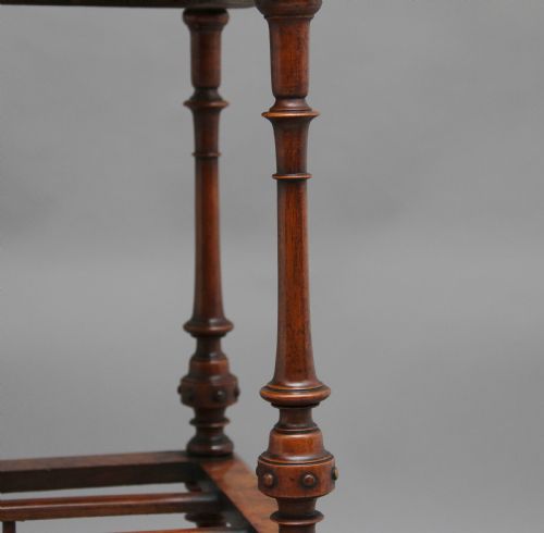 19TH CENTURY BURR WALNUT CANTERBURY - ADDITIONAL PHOTO 10