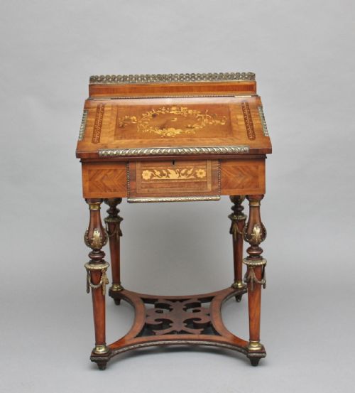 19TH CENTURY KINGWOOD AND ORMOLU MOUNTED PARTNERS DESK - ADDITIONAL PHOTO 1