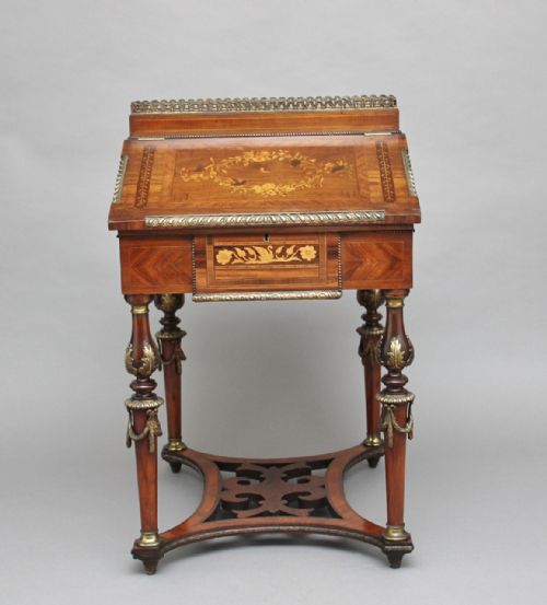 19TH CENTURY KINGWOOD AND ORMOLU MOUNTED PARTNERS DESK - ADDITIONAL PHOTO 4
