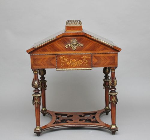 19TH CENTURY KINGWOOD AND ORMOLU MOUNTED PARTNERS DESK - ADDITIONAL PHOTO 5