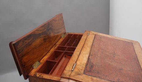19TH CENTURY BURR WALNUT DAVENPORT - ADDITIONAL PHOTO 8