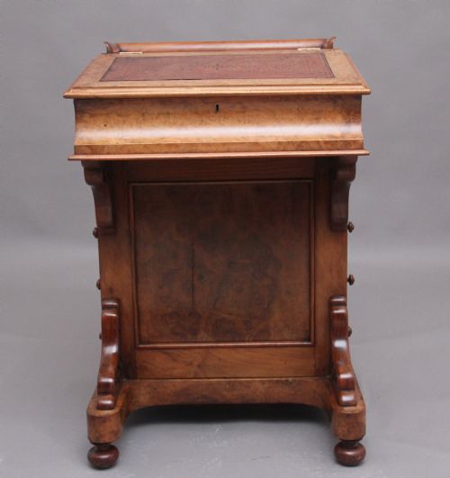 19TH CENTURY BURR WALNUT DAVENPORT - ADDITIONAL PHOTO 9