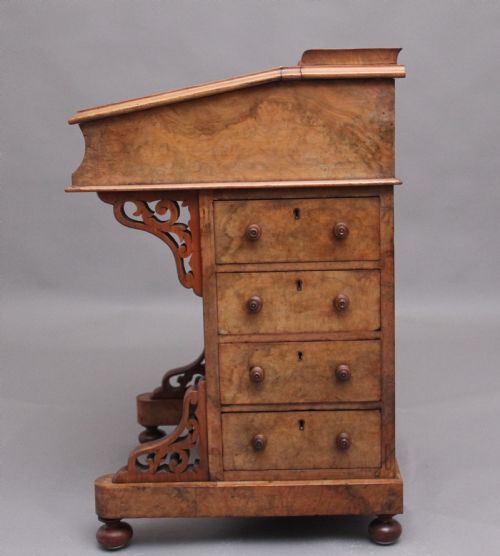 19TH CENTURY BURR WALNUT DAVENPORT - ADDITIONAL PHOTO 10