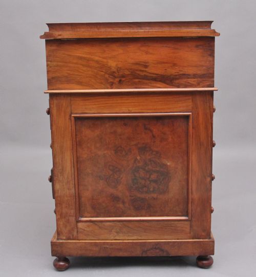 19TH CENTURY BURR WALNUT DAVENPORT - ADDITIONAL PHOTO 12