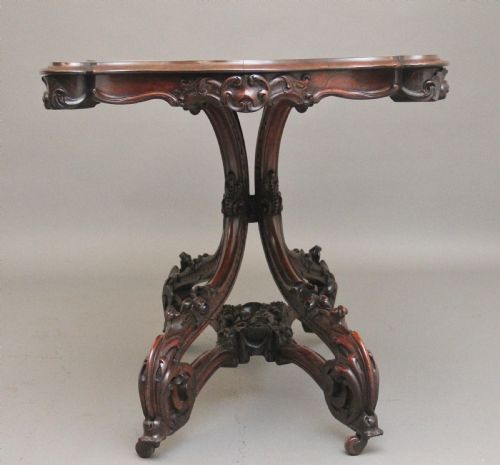 19TH CENTURY ROSEWOOD CENTRE TABLE - ADDITIONAL PHOTO 4