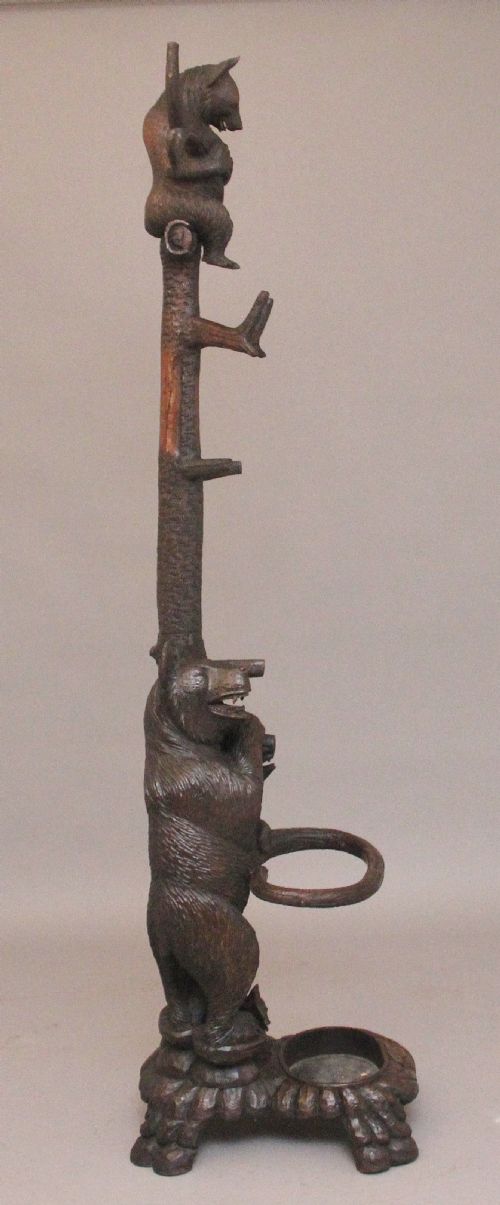 EARLY 20TH CENTURY CARVED BEAR HALL STAND - ADDITIONAL PHOTO 1