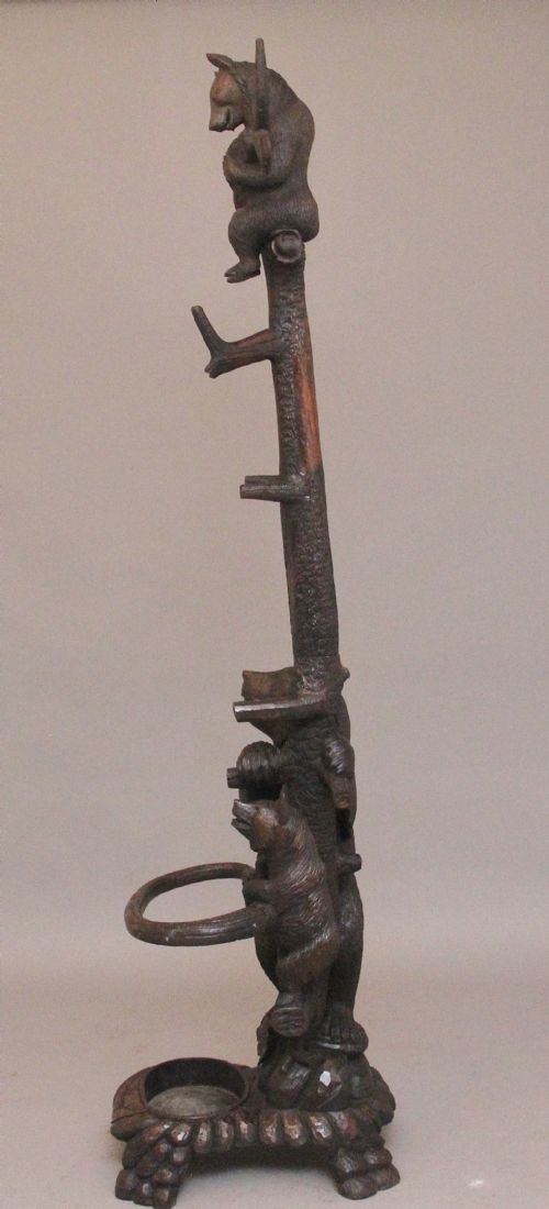 EARLY 20TH CENTURY CARVED BEAR HALL STAND - ADDITIONAL PHOTO 4