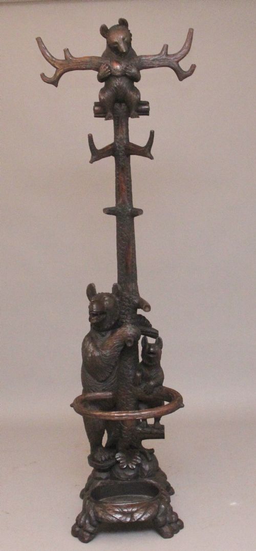 EARLY 20TH CENTURY CARVED BEAR HALL STAND - ADDITIONAL PHOTO 5