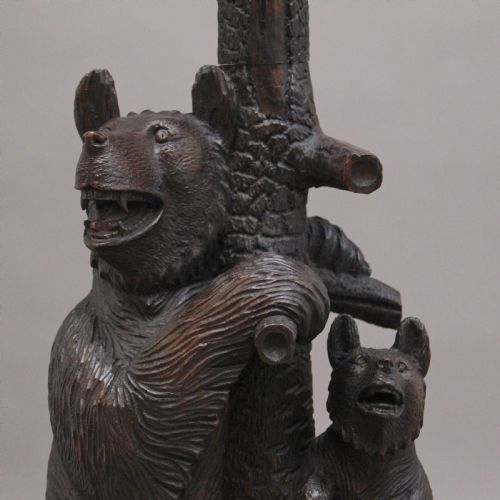 EARLY 20TH CENTURY CARVED BEAR HALL STAND - ADDITIONAL PHOTO 8