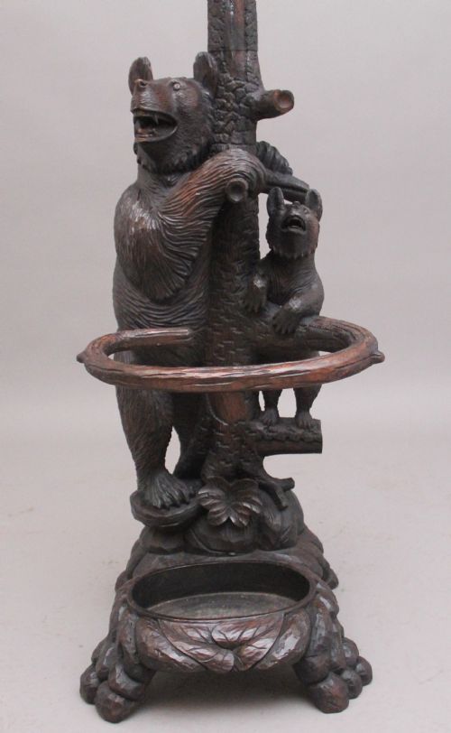 EARLY 20TH CENTURY CARVED BEAR HALL STAND - ADDITIONAL PHOTO 9