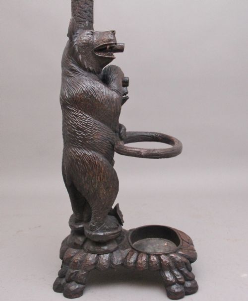 EARLY 20TH CENTURY CARVED BEAR HALL STAND - ADDITIONAL PHOTO 10