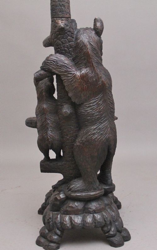 EARLY 20TH CENTURY CARVED BEAR HALL STAND - ADDITIONAL PHOTO 11
