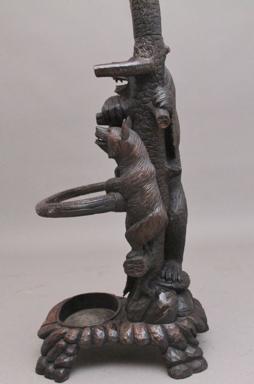 EARLY 20TH CENTURY CARVED BEAR HALL STAND - ADDITIONAL PHOTO 12
