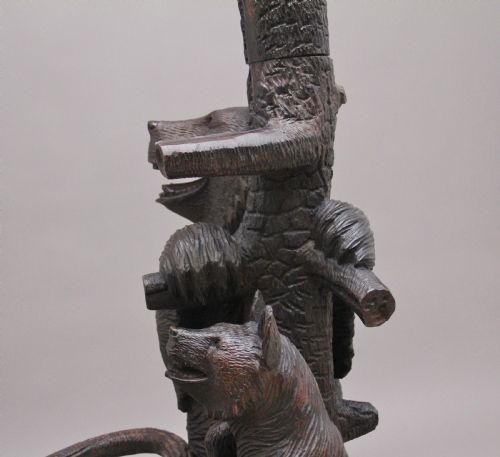 EARLY 20TH CENTURY CARVED BEAR HALL STAND - ADDITIONAL PHOTO 13