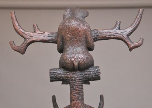 EARLY 20TH CENTURY CARVED BEAR HALL STAND - ADDITIONAL PHOTO 14