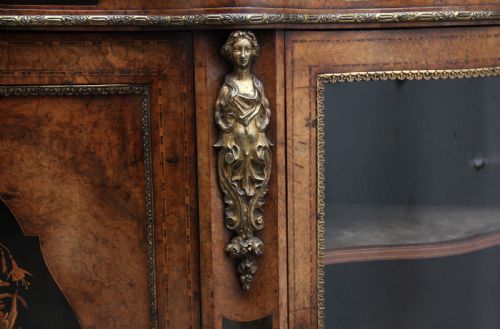 19TH CENTURY BURR WALNUT CREDENZA - ADDITIONAL PHOTO 14