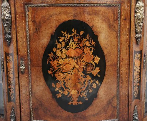 19TH CENTURY BURR WALNUT CREDENZA - ADDITIONAL PHOTO 17