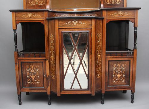 19TH CENTURY ROSEWOOD AND INLAID CABINET - ADDITIONAL PHOTO 5