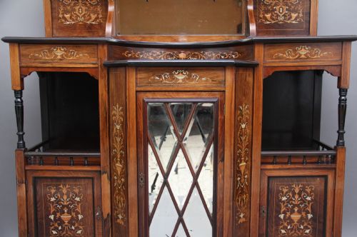 19TH CENTURY ROSEWOOD AND INLAID CABINET - ADDITIONAL PHOTO 6