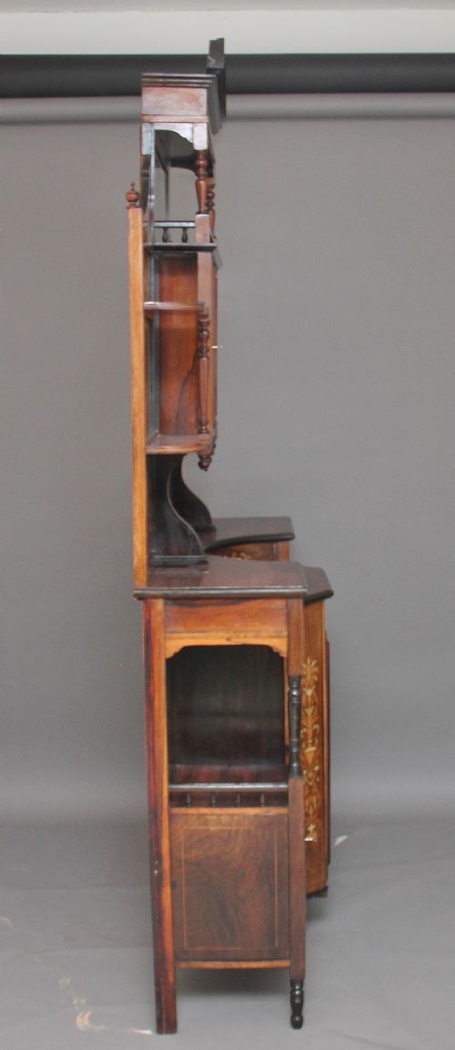 19TH CENTURY ROSEWOOD AND INLAID CABINET - ADDITIONAL PHOTO 7