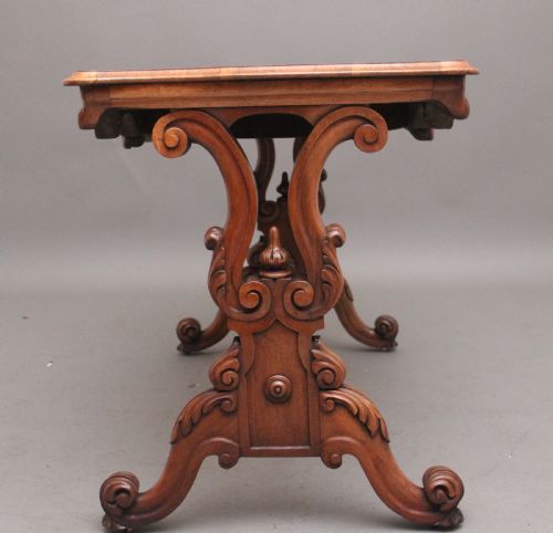 19TH CENTURY BURR WALNUT CENTRE TABLE - ADDITIONAL PHOTO 4