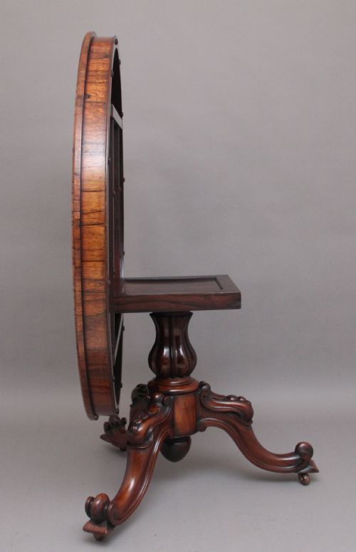 19TH CENTURY ROSEWOOD BREAKFAST TABLE - ADDITIONAL PHOTO 4