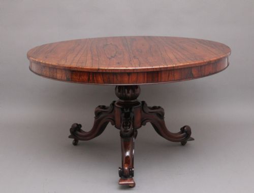 19TH CENTURY ROSEWOOD BREAKFAST TABLE - ADDITIONAL PHOTO 5