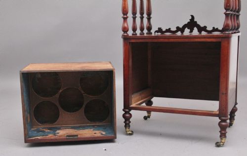 19TH CENTURY ANTIQUE MAHOGANY WHATNOT WITH CELLARETTE - ADDITIONAL PHOTO 10