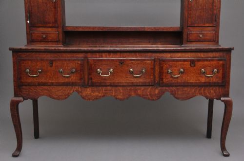18TH CENTURY ANTIQUE COUNTRY OAK DRESSER AND RACK - ADDITIONAL PHOTO 5