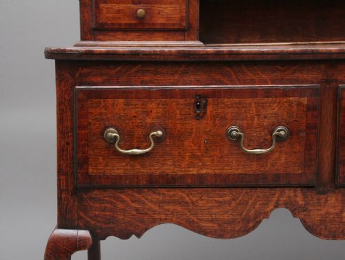 18TH CENTURY ANTIQUE COUNTRY OAK DRESSER AND RACK - ADDITIONAL PHOTO 7