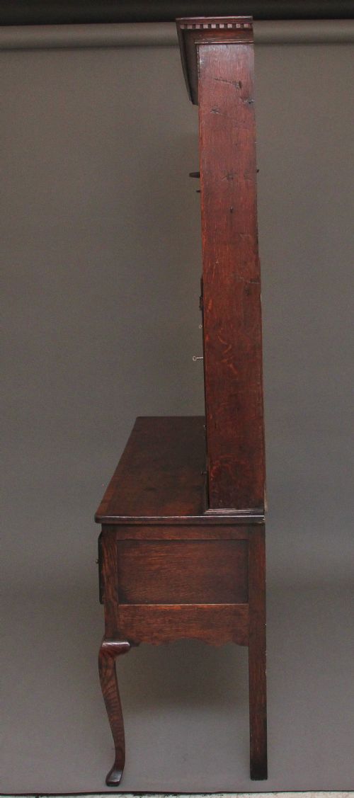 18TH CENTURY ANTIQUE COUNTRY OAK DRESSER AND RACK - ADDITIONAL PHOTO 10