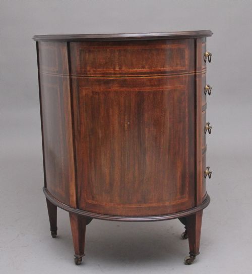 19TH CENTURY INLAID MAHOGANY KIDNEY SHAPED DESK - ADDITIONAL PHOTO 5