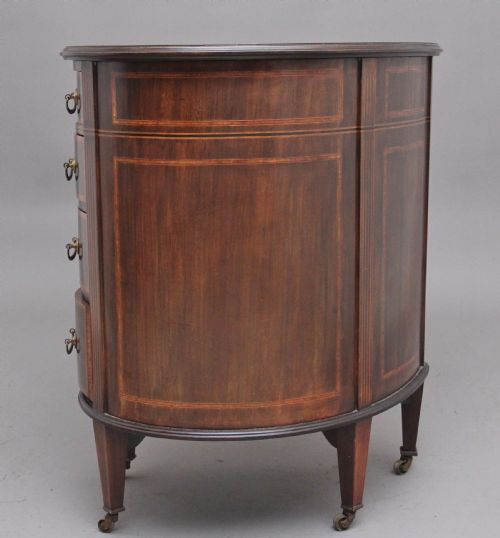 19TH CENTURY INLAID MAHOGANY KIDNEY SHAPED DESK - ADDITIONAL PHOTO 7