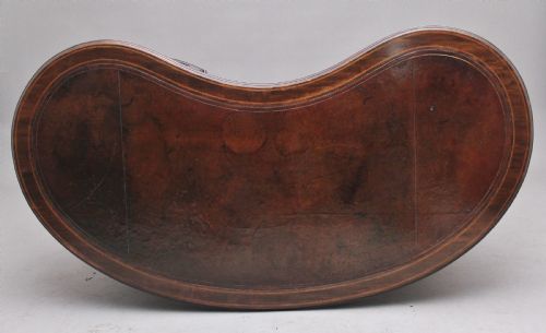 19TH CENTURY INLAID MAHOGANY KIDNEY SHAPED DESK - ADDITIONAL PHOTO 8