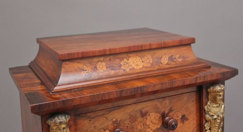 19TH CENTURY WALNUT MARQUETRY WELLINGTON CHEST - ADDITIONAL PHOTO 4
