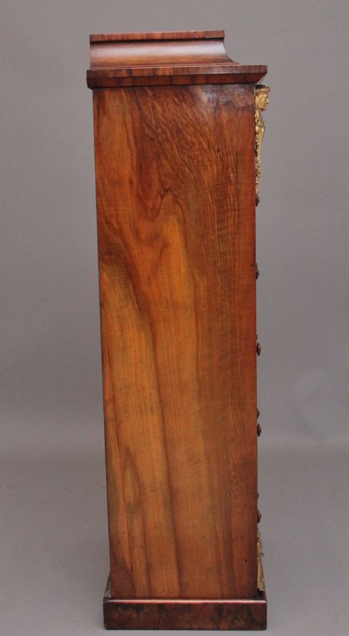 19TH CENTURY WALNUT MARQUETRY WELLINGTON CHEST - ADDITIONAL PHOTO 14