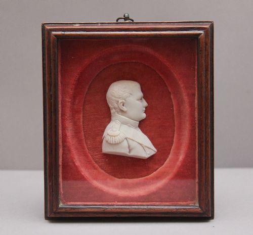 19th Century Wax Relief Portrait of Napoleon Bonaparte