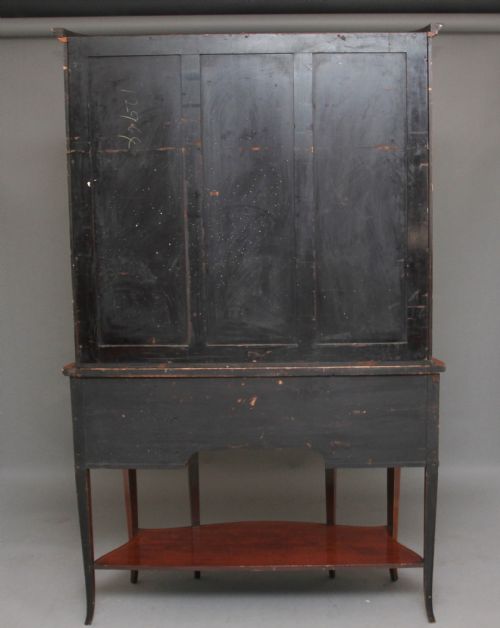 19TH CENTURY INLAID MAHOGANY DISPLAY CABINET - ADDITIONAL PHOTO 8