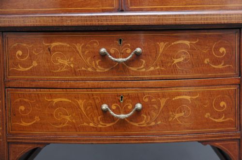 19TH CENTURY INLAID MAHOGANY DISPLAY CABINET - ADDITIONAL PHOTO 12