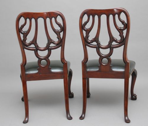 PAIR OF 19TH CENTURY CARVED MAHOGANY SIDE CHAIRS - ADDITIONAL PHOTO 2